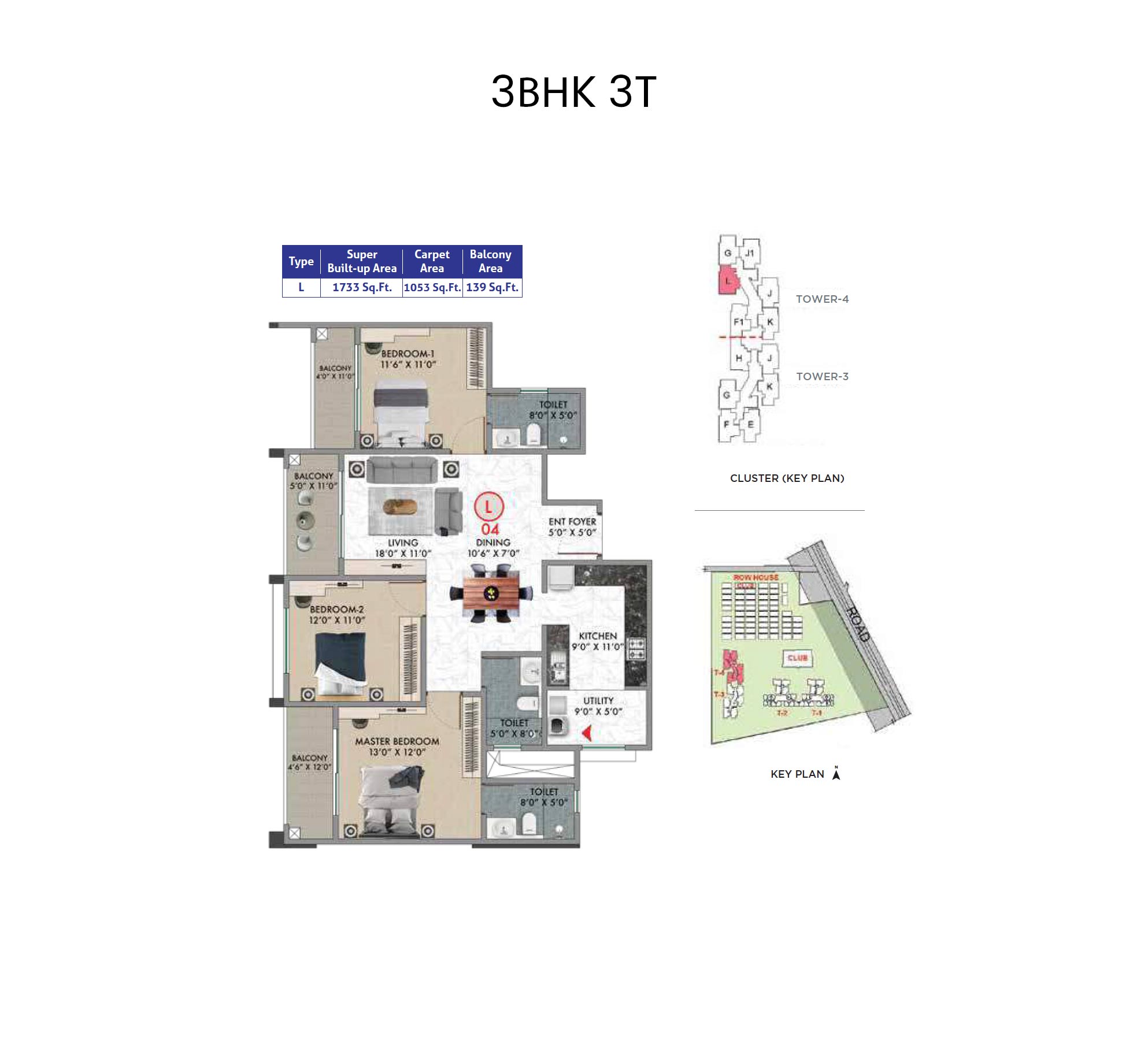 3BHK-3T-4